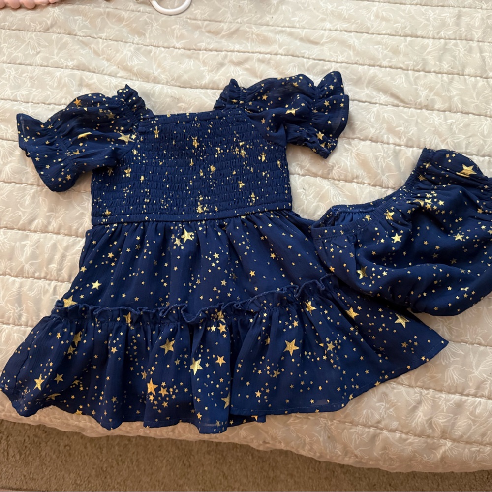Starry Night Blue Dress